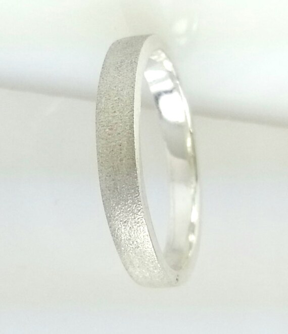 2 mm plata esterlina sólida plana en Forma Anillo De Boda Banda