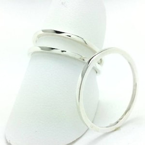 Sterling Silver Thin Ring Set of 3 High Polish Rings