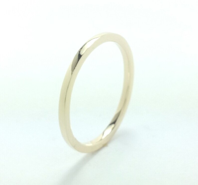 14k Solid Gold Thin Flat Ring,Stacking Ring,Tiny Gold Ring,1.5mm Wedding Band Ring,Square Shape Ring,14K Gold Slim Wedding Band Ring