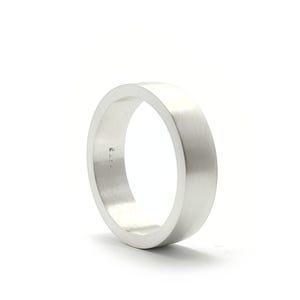 5mm Flat Brushed Wedding band Ring,Sterling Silver Ring