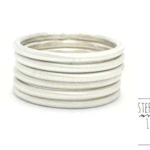 Sterling Silver 1mm Brushed Ring,Thin Silver Ring