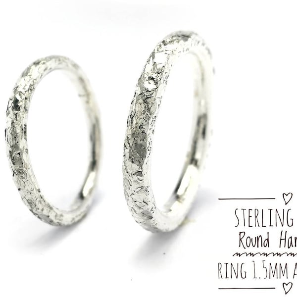 Brushed Silver Ring Etsy