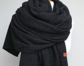 Oversized Wool Scarf Wrap, cosy soft wool scarf, Lightweight Travel Shawl