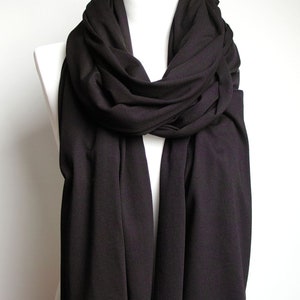 BLACK cotton jersey basic scarf wrap, women scarf, cotton jersey women scarf accessories, cotton scarves, fashion scarf