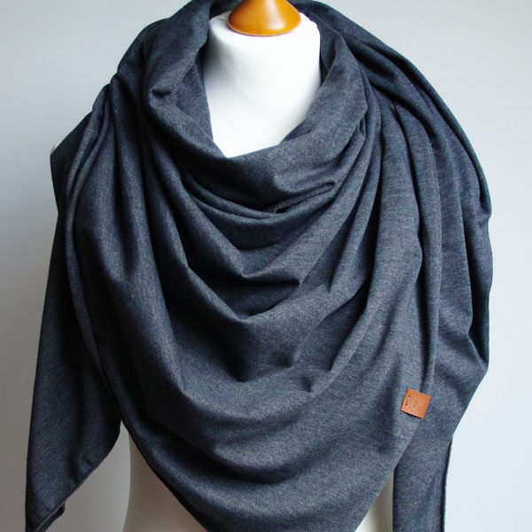 Scarf, cotton jersey women scarf, rectangle cotton jersey scarf, versatile square scarf women accessories, travel scarf