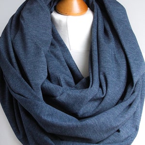 OVERSIZED infinity scarf for women, soft cotton jersey infinity scarf, scarves and wraps image 4