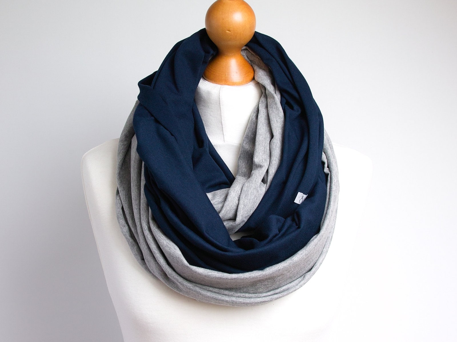 Women Tube Scarf With Cuff Band Cotton Tube Scarf Marine Etsy UK