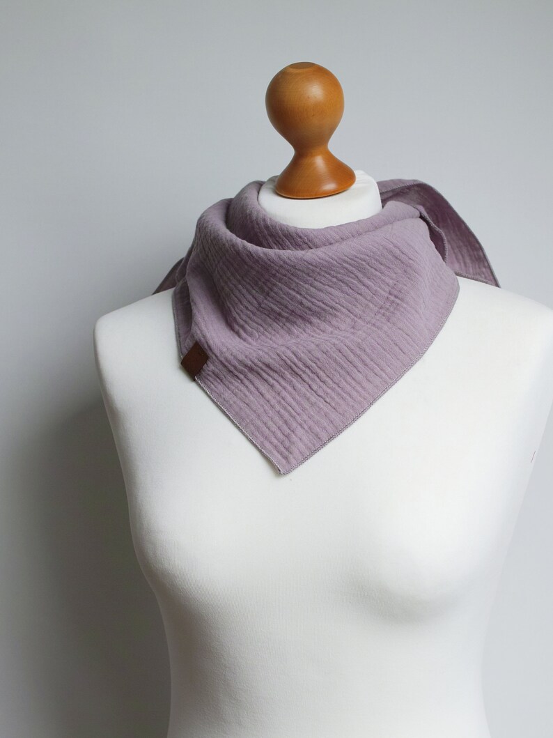 Soft bandana scarf, bandana for women, triangle scarf bandana for women heather cotton neck scarf neck gaiter imagem 4