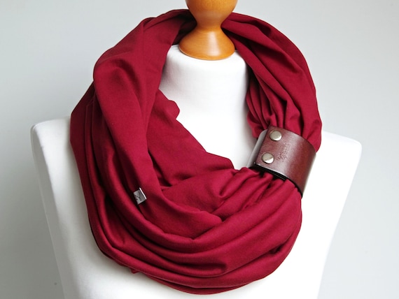 Burgundy cotton scarf deals