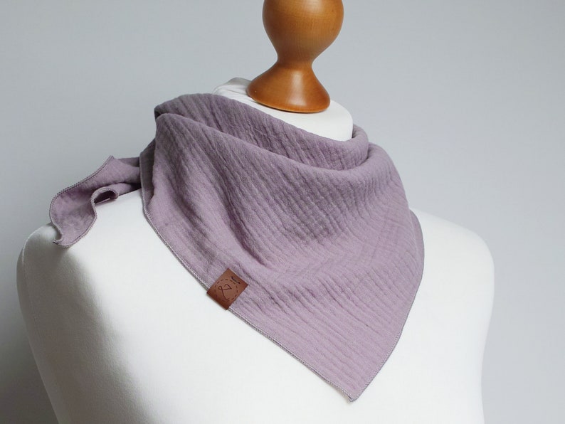 Soft bandana scarf, bandana for women, triangle scarf bandana for women heather cotton neck scarf neck gaiter imagem 1