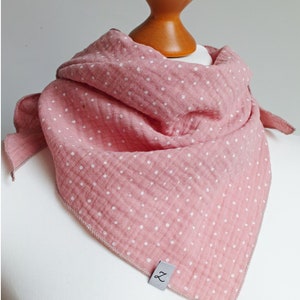 Weicher Bandana-Schal, Bandana für Frauen, Dreieckstuch-Bandana für Frauen, grauer Baumwollhalsschal, kleine Dreiecksschals aus Baumwolle Bild 5