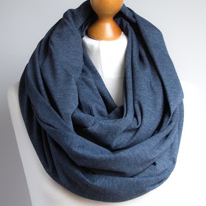 OVERSIZED infinity scarf for women, soft cotton jersey infinity scarf, scarves and wraps image 1
