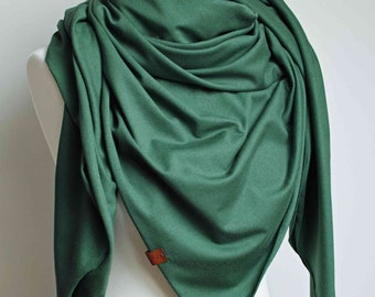 GREEN Cotton scarf shawl wrap, lightweight to medium cotton scarf shawl, women scarf, travel scarf wrap, cotton scarf, large cotton scarf