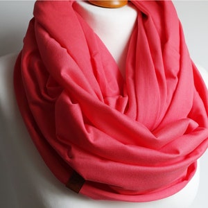 Cotton infinity scarf for women, women cotton scarf, basic women scarf cotton, gift scarf, cotton infinity scarf image 5