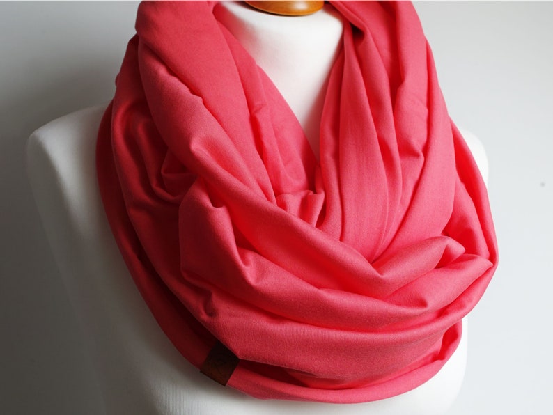 Cotton infinity scarf for women, women cotton scarf, basic women scarf cotton, gift scarf, cotton infinity scarf image 5