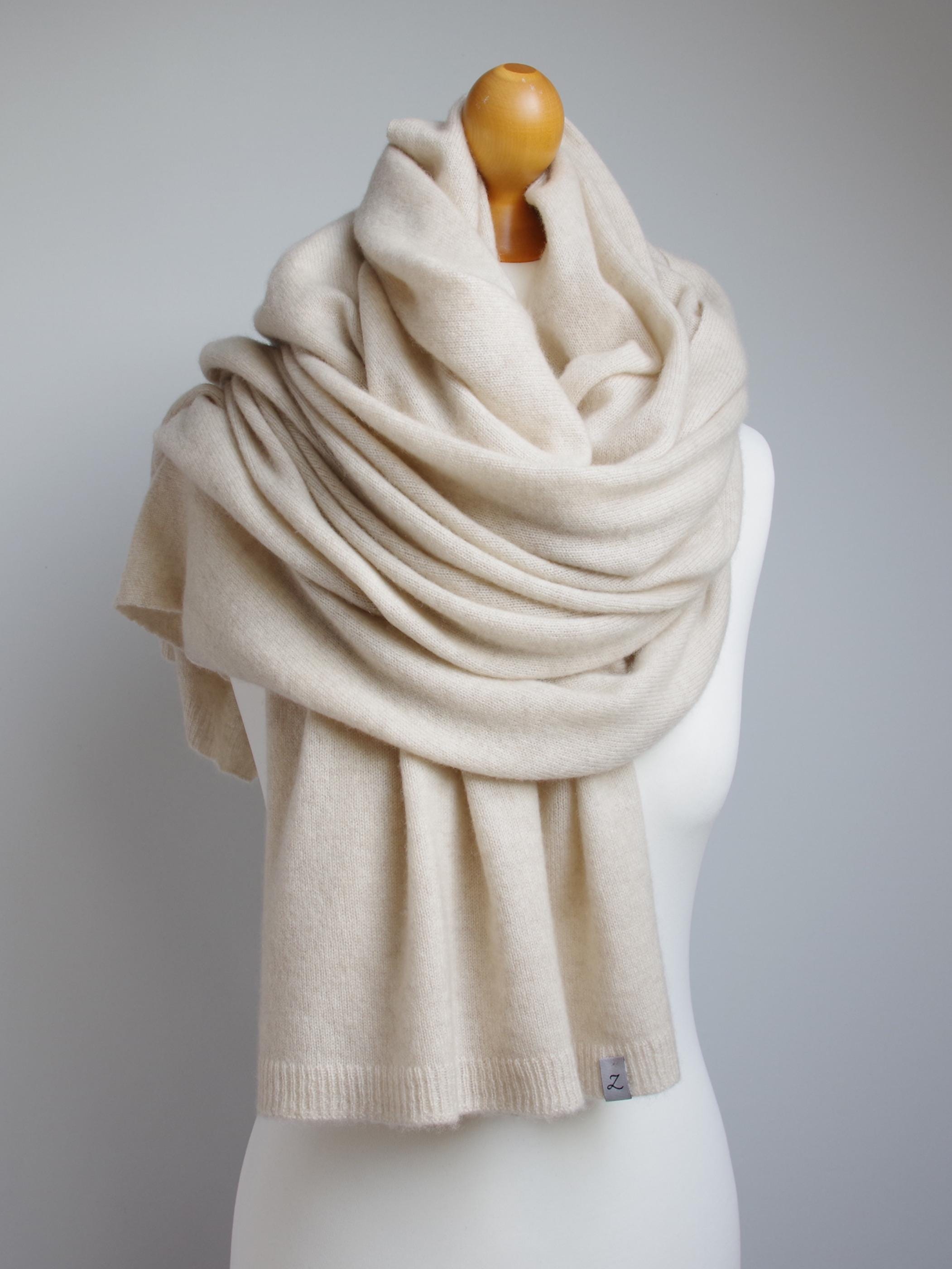 Étole Légère Beige Nude - Mélange Cachemire, Qualité Supérieure, Unisexe - Neuf Avec étiquettes