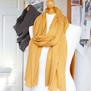 Cotton scarf jersey, 100% cotton jersey scarf, light weight to medium, spring autumn scarf