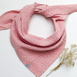 Weicher Bandana-Schal, Bandana für Frauen, Dreieckstuch-Bandana für Frauen, grauer Baumwollhalsschal, kleine Dreiecksschals aus Baumwolle Bild 6