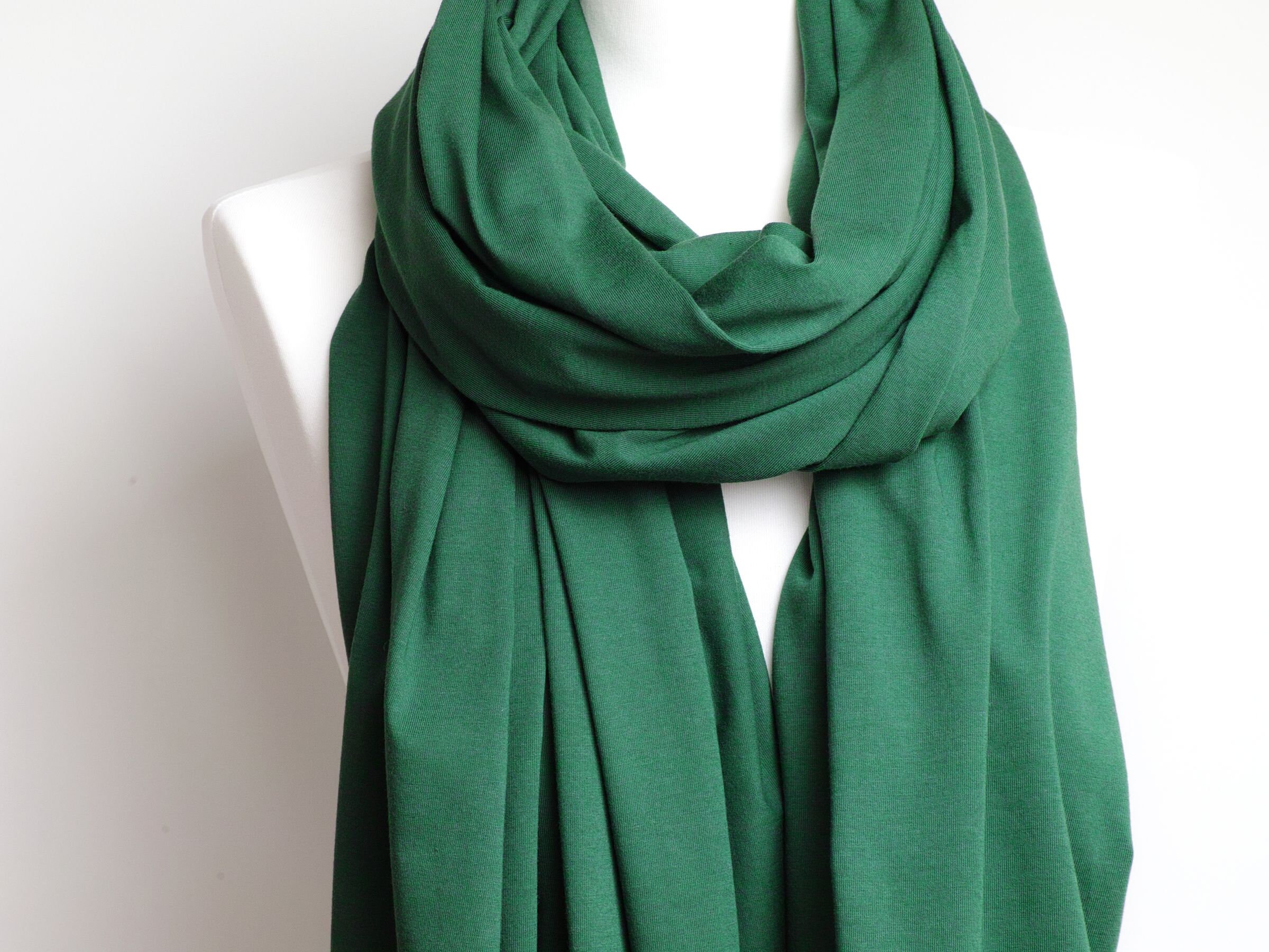新品 WRAP / SCARF / COTTON GREEN Green Cotton Jersey Scarf Shawl, Lightweight Travel Wrap - Etsy