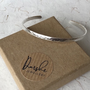 Silver cuff, Sterling Silver Cuff, Ladies Silver Cuff, Ladies Bangle, Skinny Cuff, Cuff Bracelet, Slim Cuff, Hammered Cuff, Open Cuff Bangle