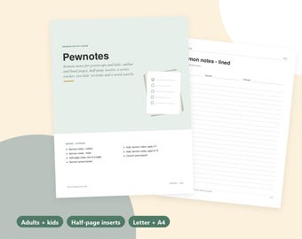 Sermon Notes Printable for Adults and Kids, Church Notes Pages, Kids Sermon Notes, Bulletin Insert, Sermon Series Tracker, Instant Download