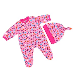 16” Baby Doll Sleeper 2pc Set - Crazy Hearts
