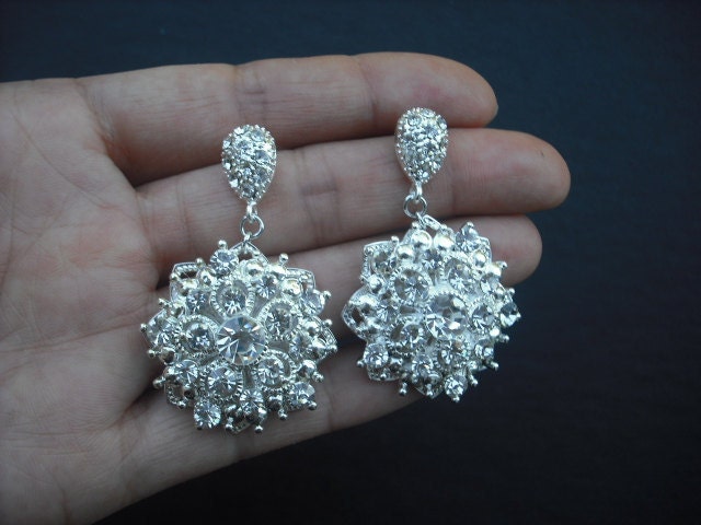 Boucles D'oreilles Cœur Argent 925 - Cristaux Autrichiens - Zircone Cubique - 9x9mm