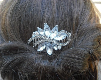 Alexis Collection, Rhinestone Hair Comb, Art Deco Bridal Hair Comb, Vintage Style Hair Accessories, Wedding Hair Comb