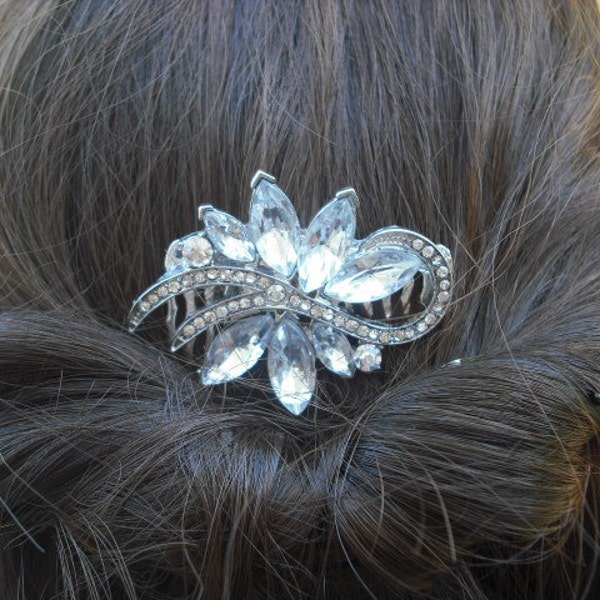 Alexis Collection, Rhinestone Hair Comb, Art Deco Bridal Hair Comb, Vintage Style Hair Accessories, Wedding Hair Comb