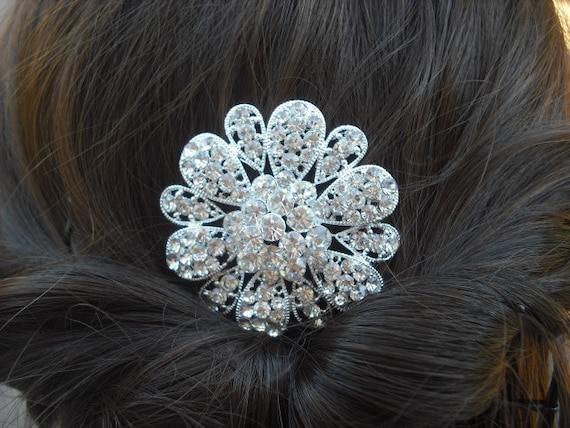 Maya Collection, Rhinestone Hair Comb, Victorian Art Deco  display picture 1