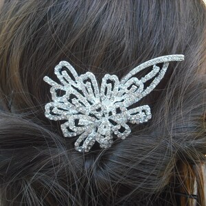 Alexandra, Art Deco Rhinestone With Pearl Hair Comb, Bridal Hair Comb, Vintage Style Hair Accessories, Wedding Hair Comb
