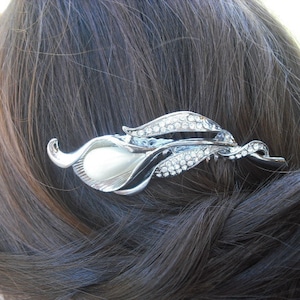 Abigail Collection, Rhinestone Hair Comb, Calla lilly Flower Bridal Hair Comb, Vintage Style Hair Accessories, Wedding Hair Comb