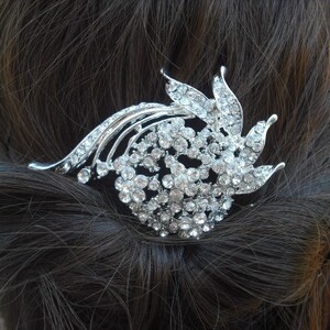 Jocelyn collectie, Art Deco Rhinestone met parel haar kam, bruids haar kam, Vintage stijl haaraccessoires, bruiloft haar kam