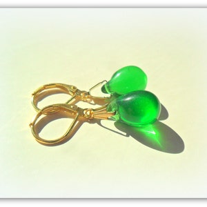 Teardrop Green Earrings Czech Crystal Earrings Etsy UK Green Bridesmaid Earrings Glass Tear Drop Earrings