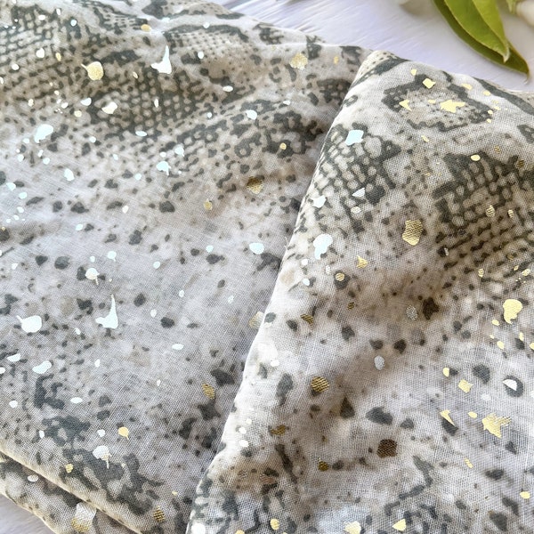 Grey Snake Skin Scarf / Winter Accessories // Grey Silver Snake Print Metallic Scarf // Etsy UK Shop / Animal Skin Print / Secret Santa Gift