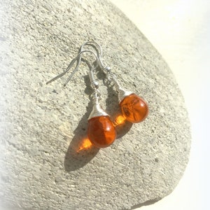 Teardrop Fire Orange Tangerine Czech Crystal Earrings Etsy UK Bridesmaid Earrings Orange Glass Tear Drop Earrings Christmas Gift