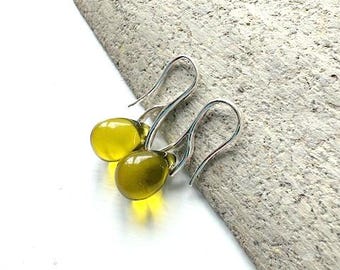 Teardrop Dark Olive Lime Green Czech Crystal Earrings Teardrop Earrings Green Holiday Bridesmaid Summer Boho Earrings Etsy UK Shop