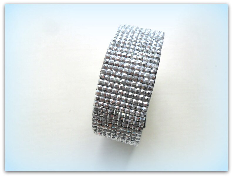 Mirror Silver Diamante Strap Diamante Strap Bracelet Diamante Band Mirror Accessories Strap Bracelet UK Shop