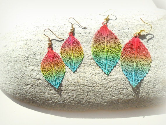 Peace of Mind Fine Silver Plated and Enamel Vibrant Rainbow Drop Earri –  Festival Outlet UK