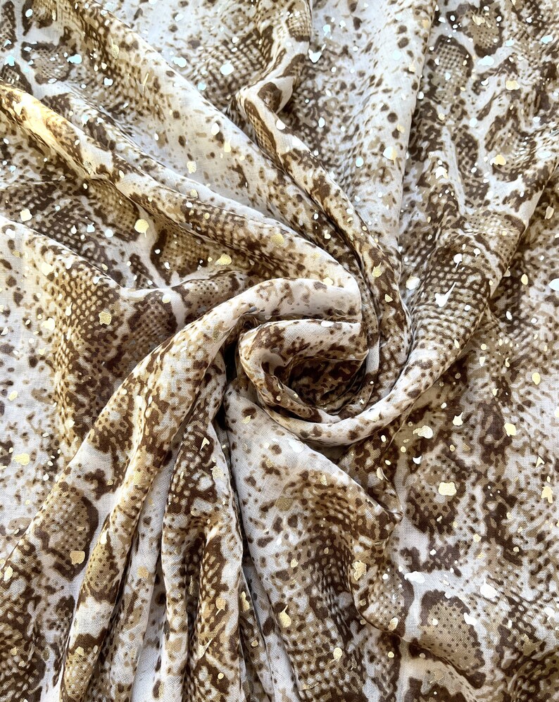 Brown Snake Skin Scarf // Winter Accessories // Brown Snake Etsy UK