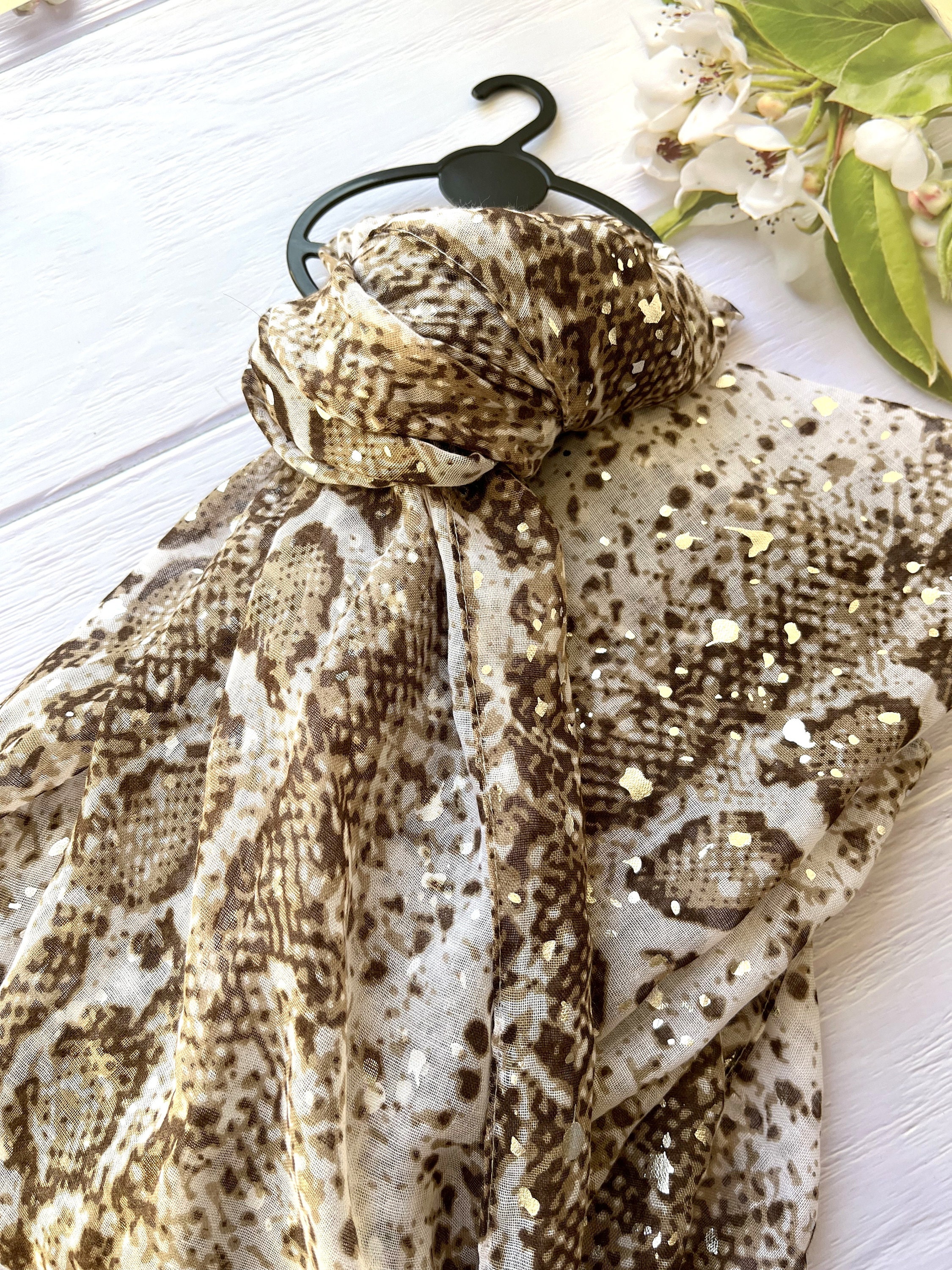 Chiffon Trendy Scarf Snake Print Scarves European Fashion Silk