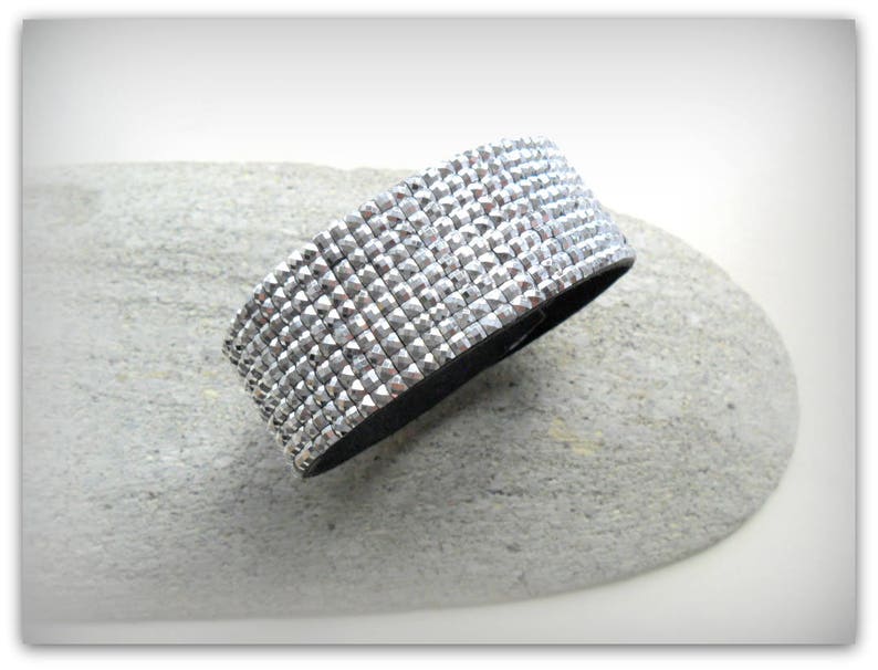 Mirror Silver Diamante Strap Diamante Strap Bracelet Diamante Band Mirror Accessories Strap Bracelet UK Shop