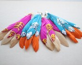 Feather Earrings - Choose your Colors and Glitter Type - Custom Order