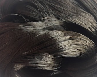 Original Dark Brunette Saran Doll Hair for rerooting