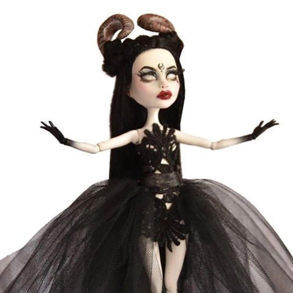 Obsidian Black Nylon Doll Hair for Rerooting 