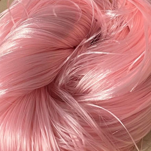 Blush Nylon Doll Hair for rerooting