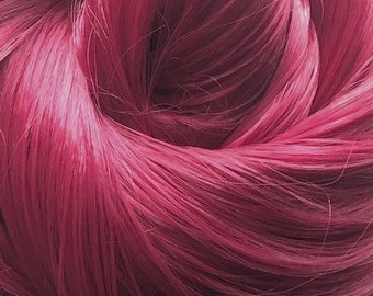 Cabello de muñeca de nailon color cereza para reenraizar