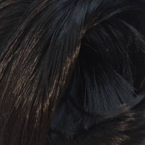 Midnight Black Saran Doll Hair for rerooting