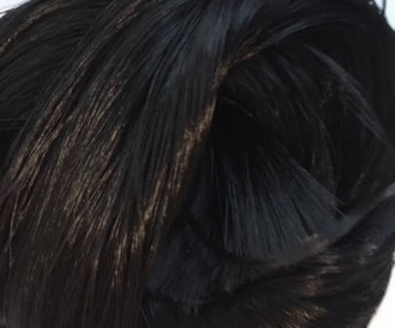 Midnight Black Saran Doll Hair for Rerooting Etsy UK