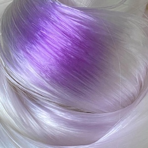 Ultra Violet Nylon Doll Hair for rerooting